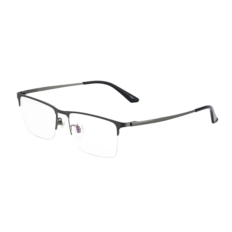 Half-rim Titanium Alloy Glasses Frame Fashion Male Square Ultralight Eye Myopia Prescription Eyeglasses Metal Frame Glasses