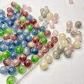 Simple *10mm Colorful Starry Sky Flowing Round Beads Glass Beads for Diy Necklace Bracelet Keychain DIY Jewelry Accessories