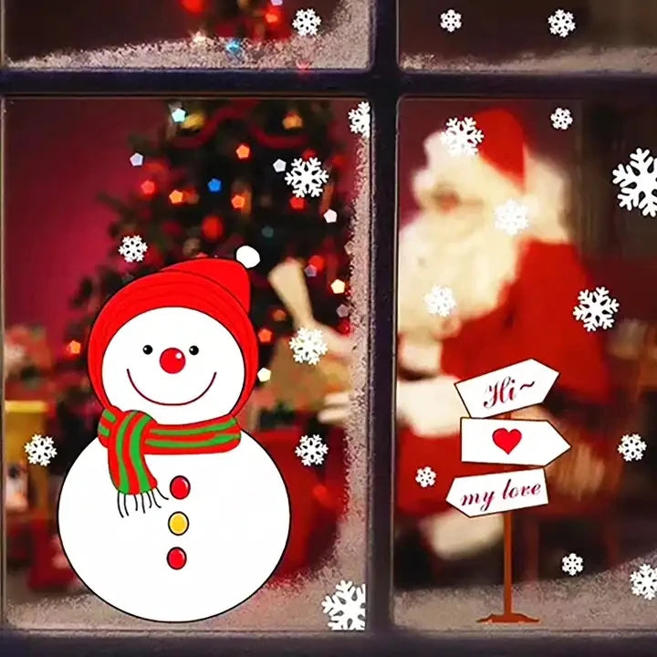 Custom Happy Christmas Die Cut Customized Merry Christmas Window Sticker for Car Window