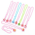 Christmas LED Light up Necklace Acrylic Beaded Kids Adults Flashing Party Favors Blinking Cartoon Festival Jewelry