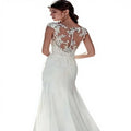 S1088T Elegant Vintage-Style Spring Wedding Dress Hot Selling A-Line Royal Lace Decoration Long Neck Floor-Length Chapel Train