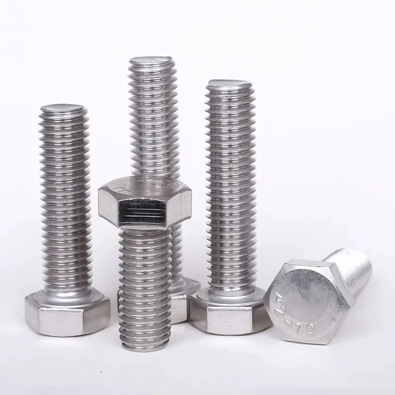 Manufacturing Wholesale 304 316 Bolt and Nut Washer DIN931 DIN933 Hex Stainless Steel Bolt