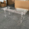 Rectangular Luxury Event Wedding Ghost Acrylic Table Party Supplies Clear Acrylic Table