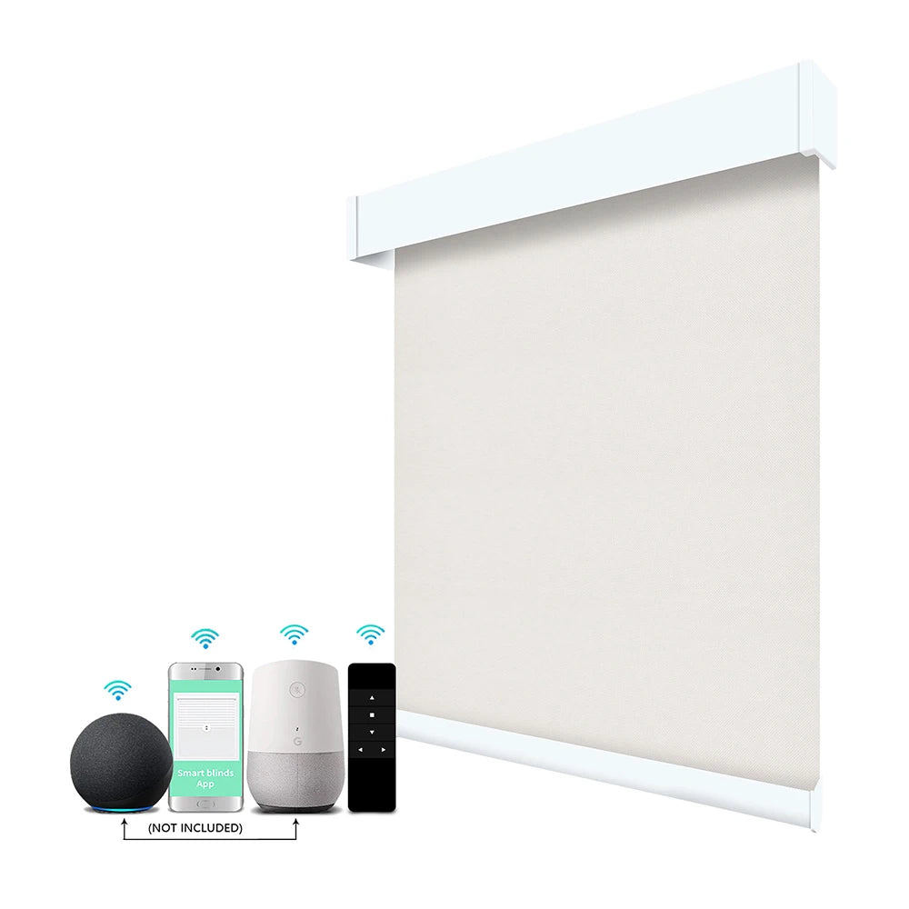 Electric Rechargeable Battery Smart Home Office Hotel Kitchen Living Room Bedroom Motorized Roller Shades Blinds for Window
