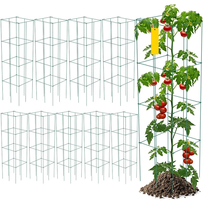 Garden Tomato Plant Support Frame Steel Folding Powder Coated Modern Cage