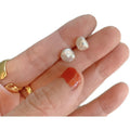 2022 Wholesale 925 Sterling Silver Fresh Water Baroque Pearl Earrings Elegant Stud Earrings for Woman