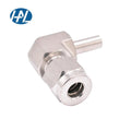 HAL-LOK 3M0-3M SS316L Stainless Steel 90 Degree Tube Adapter Double Ferrule Reducer Elbow Polishing Butt Welding Forged