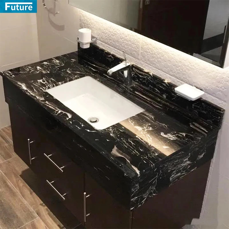 Modern Natural Marble Countertop Bathroom Sink