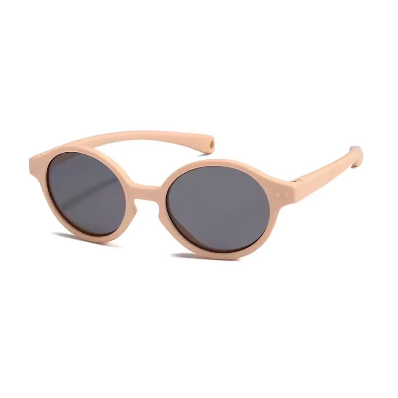 New Arrival Polarized Sunglasses for Kids 0-3 Years Old Fullrim Style TAC Lenses UV400 Silicone Gel Rubber Flexible Logo Lens