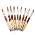 Socheal Pincel Nylon Hair Acrylic Nail Art Brushes Size 2 to Size 24