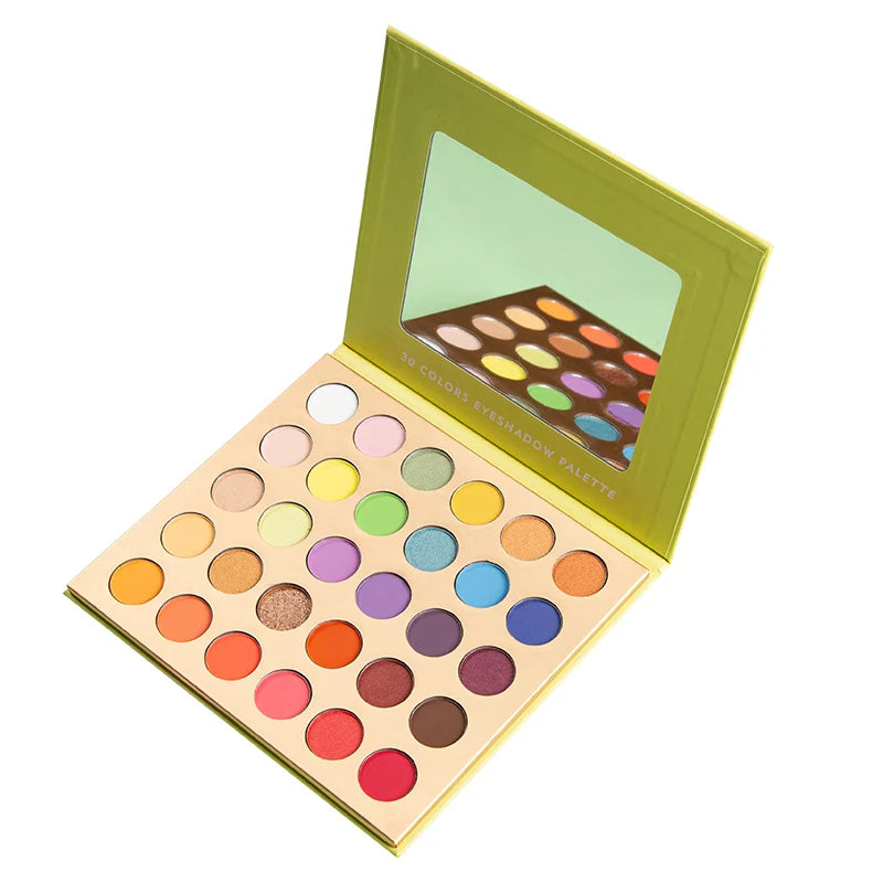 Wholesale Yellow Eye Shadow Star Crystal Eye Shadow Shiny Eyeshadow Custom Eyeshadow Palette with Pictures and Names