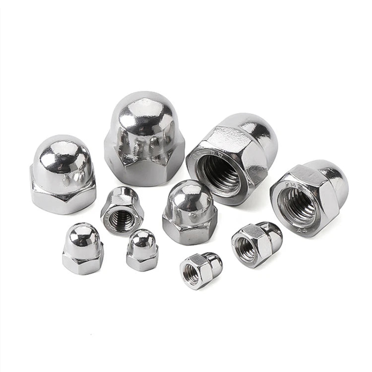 M6 M8 M10 M12 M14 M16 M18 M20 M22 M24 M27 M30 DIN1587 304 Stainless Steel Hex Acorn Dome Cap Nuts