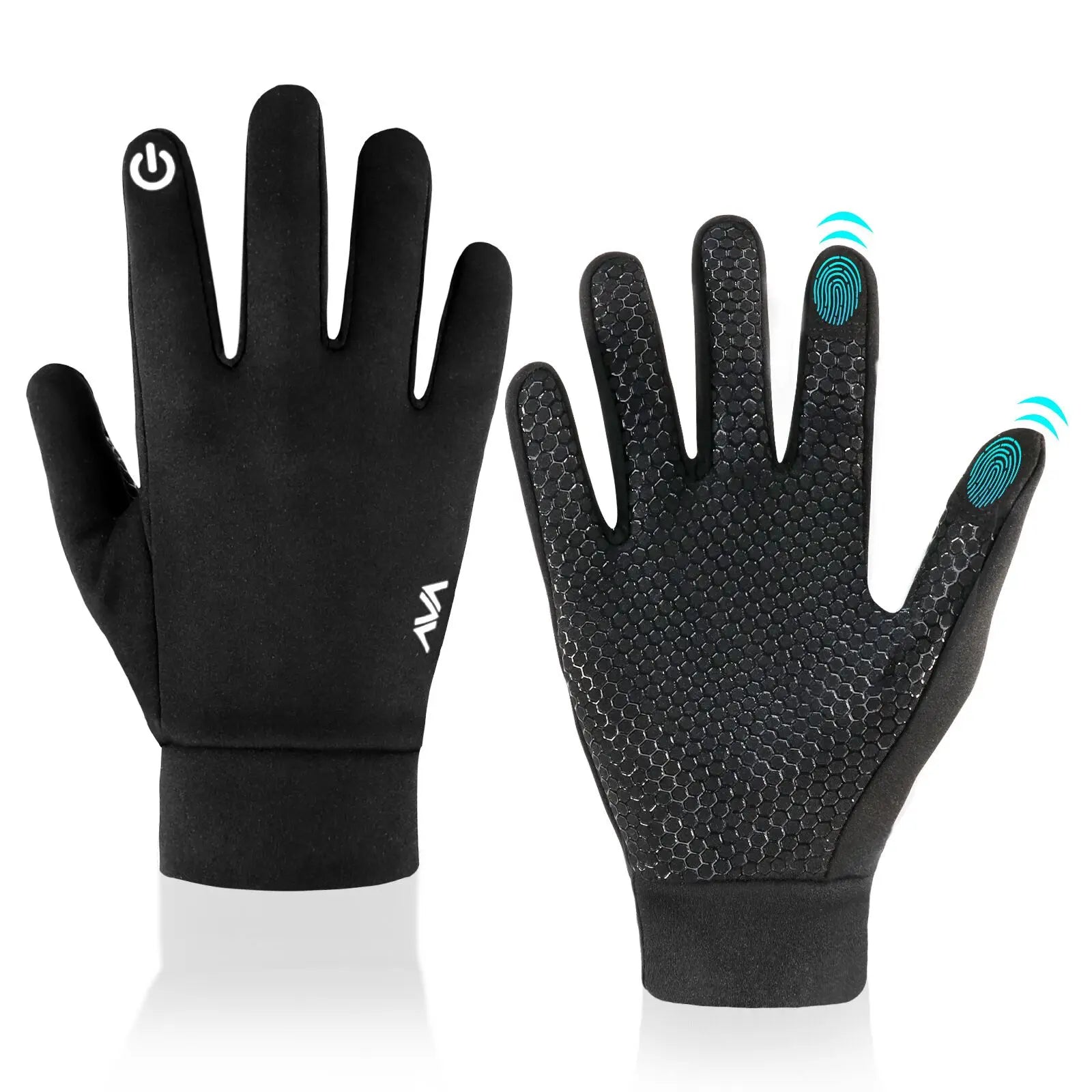 Kids Winter Warm Sports Gloves Cold Weather Water-Resistant Children Mittens Age 4-12 Years Boys Girls Black