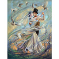 Hot Sale the Dancing Couple and Doves Diamond Painting Diy Full Drill Portrait Diamond Embroidery Canvas Home Decor Modern
