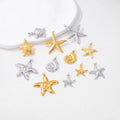 Wholesale Trendy Stainless Steel Waterproof Tarnish Free Hypoallergenic DIY Jewelry 18K Gold Plated Starfish Charms Accessories