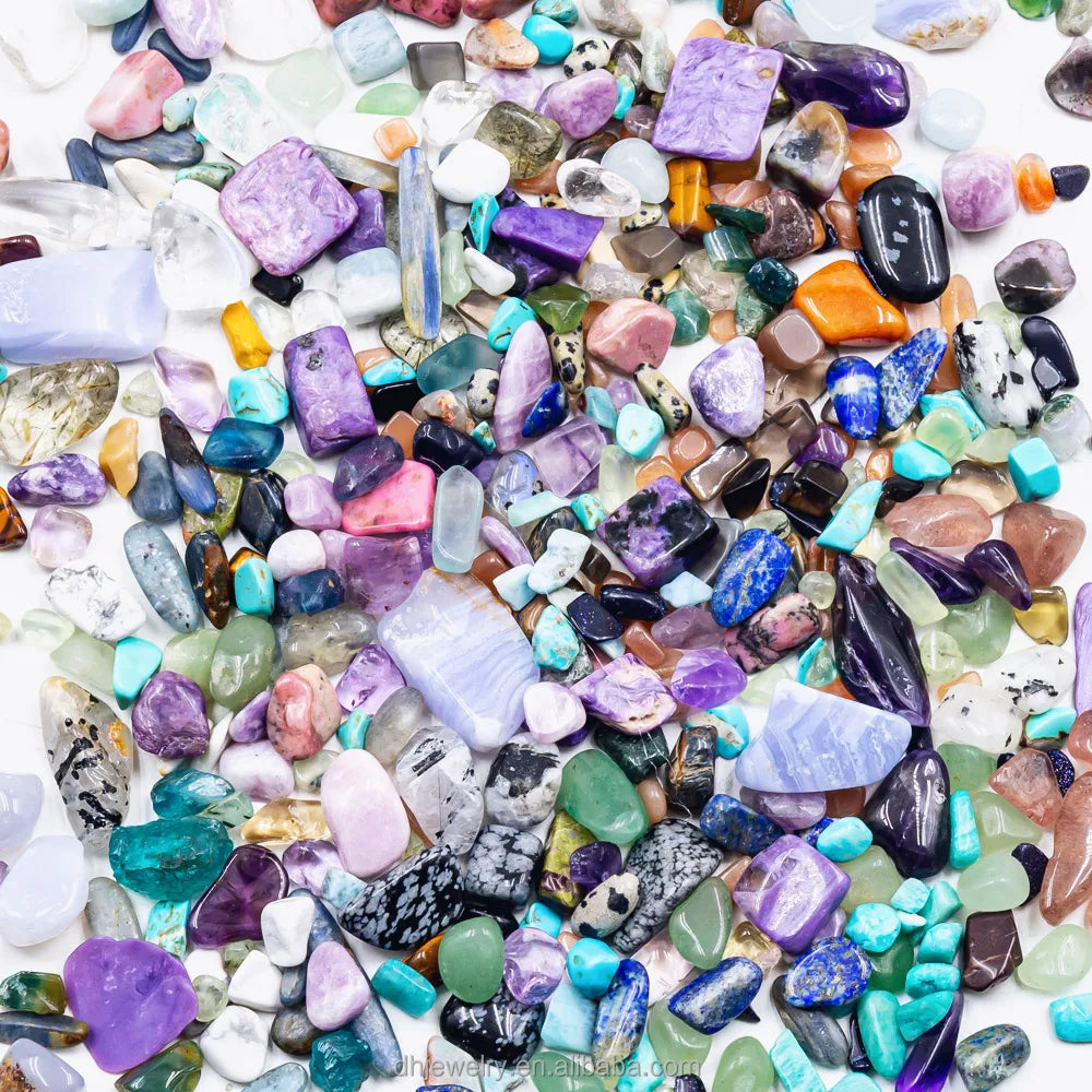 Wholesale Natural Rose Quartz Polished Gemstone Chips Crushed Tumbled Crystals DIY Customized Sizes Healing Stones Home Free