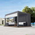 Durable Smart Aluminum Pergola Remote-Controlled Windproof and Waterproof for Outdoor Garden Patios Powder Coated Frame