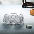 Glass Teapot Warmer Crystal Glass Base Heart Shape Trivet with Candle Perfect Heater Base for Teapots Pitchers Carafe