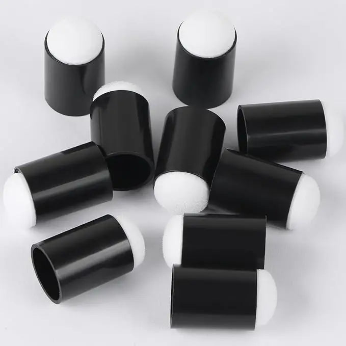Woxin Children's DIY Painting Tools 5-Color Original Nylon Hair Black Dauber Sponge Plastic Handle Brush Finger Paint Wall Art