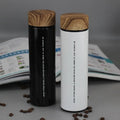 2024 Double Wall Stainless Steel Insulated Vacuum Flask Hot Cool Drinking Water Bottle with Wooden Grain Color Lid