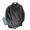 Men's Summer Long-Sleeved Loose Button Lapel College Style for Shirt Anti-Pilling Spring Single Breasted Broadcloth 220g