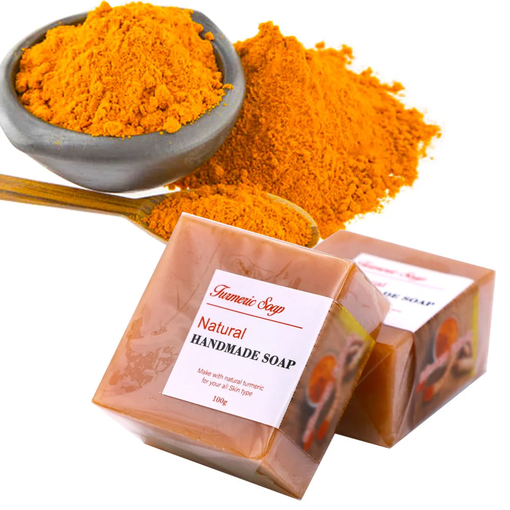 Private Label Body Care Cleanser Herbal Natural Organic Bath Toilet Soap Handmade Skin Whitening Anti Acne Turmeric Bar Soaps