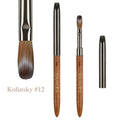 Customize Popular Pure Acrylic Nail Brushes 100 % Kolinsky Sable Crimped Acrylic Nail Art Brush Red Wood Handle Set MegaBDM