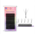 Fancycilia Praeclarus 3D Bleye 16pcs Natural W Thickness 0.07mm Black Handmade Eyelash Extensions