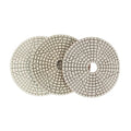 China True Shine 4"/100mm Diamond Resin Bond 3 Step 1-3# Grit Polishing Pads for Marble Granite Quartz-OEM Available Aggressive