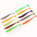 WEIHE 4pcs 12/16cm 6/13g Big Soft Bait with Paddle Tail T-tail Shad Fishing Lure with Smell