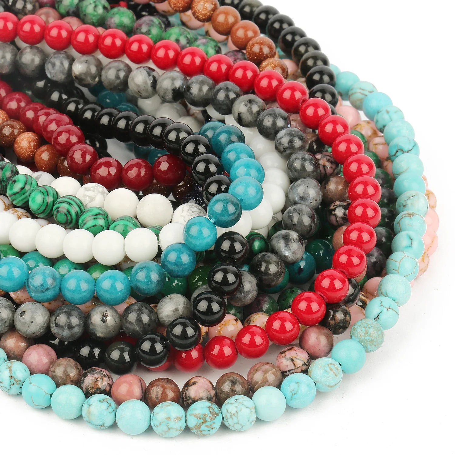 12mm Round Natural Stones and Crystals Healing Beads a Grade Assorted Colors Third Party Certified for Rosary Bracelet Making