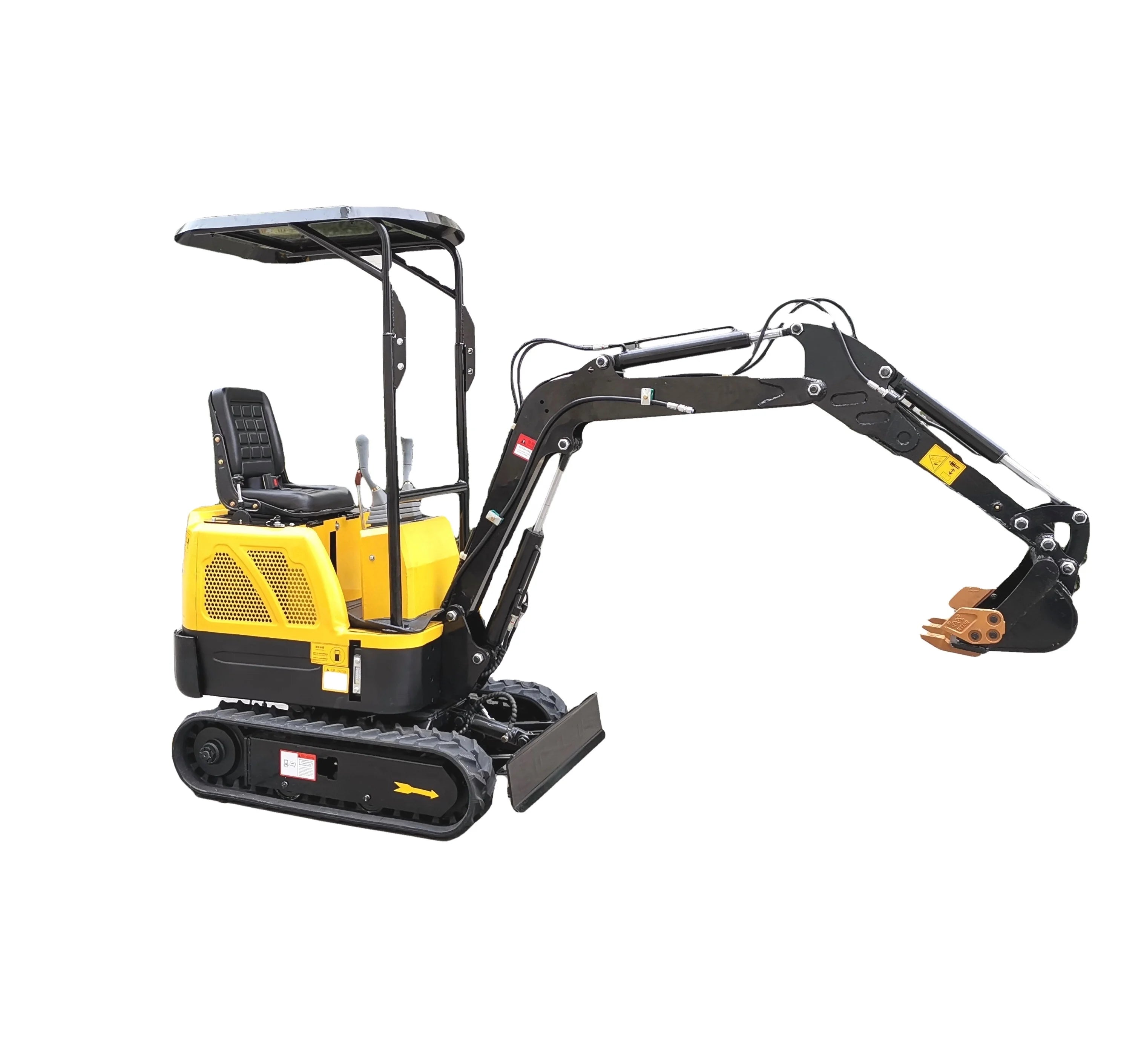 1ton Mini Crawler Excavator Quality After-service Mulcher Mini Excavator Used Digger Machine From China for Sale