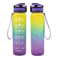 Outdoor Gradient Color Sports Water Bottle BPA Free Custom Plastic Water Bottle Leak-proof Student Cup 1000ml