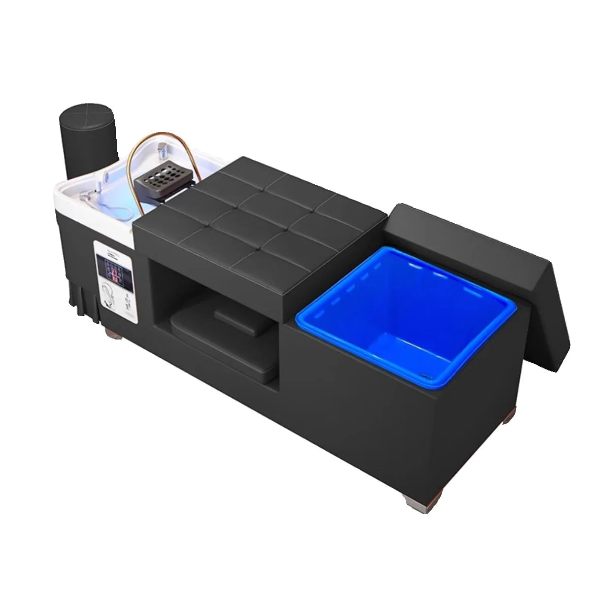 Modern Style 90L Water Tank Hair Salon Reclining Punch Bed with Heater New Style Dedicated Shampoo Bed No Hook up MegaBDM