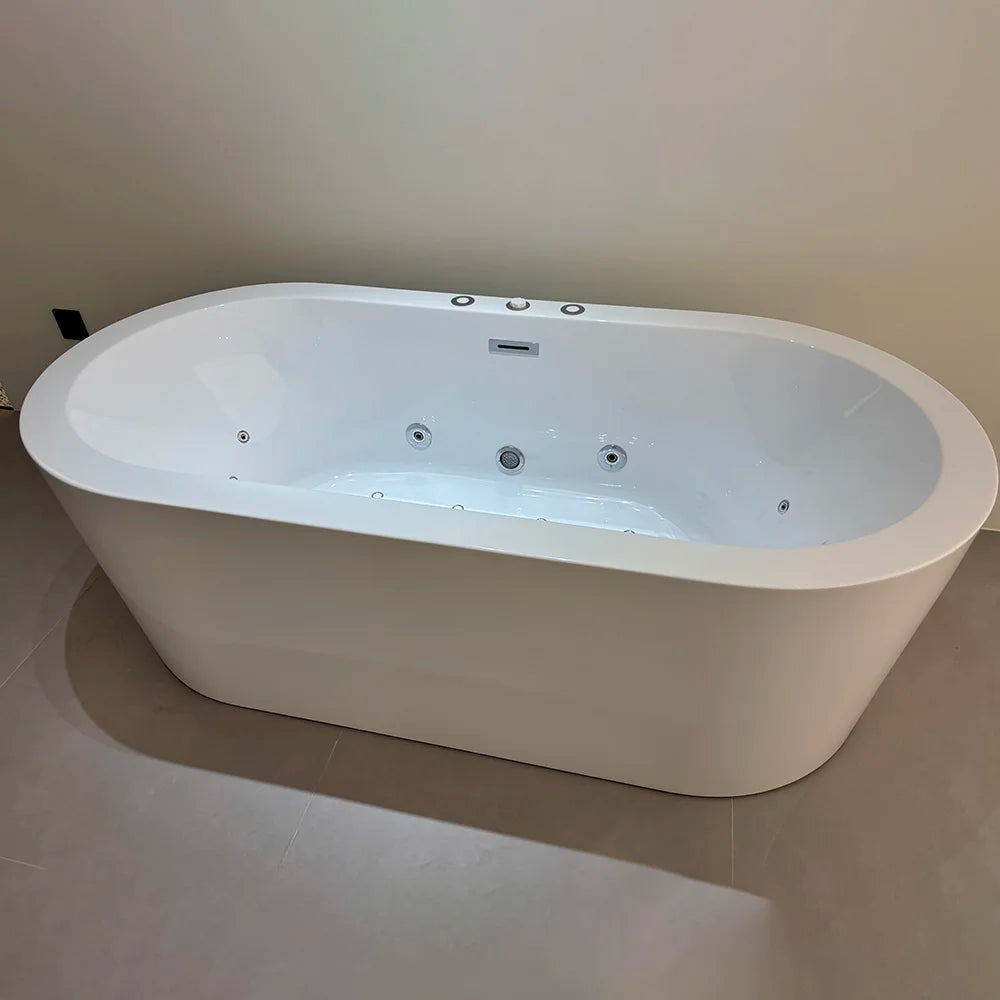 Popular Freestanding Acrylic Massage Bathtub Air Jet Whirlpool Bathtubs Indoor Jacuzzier