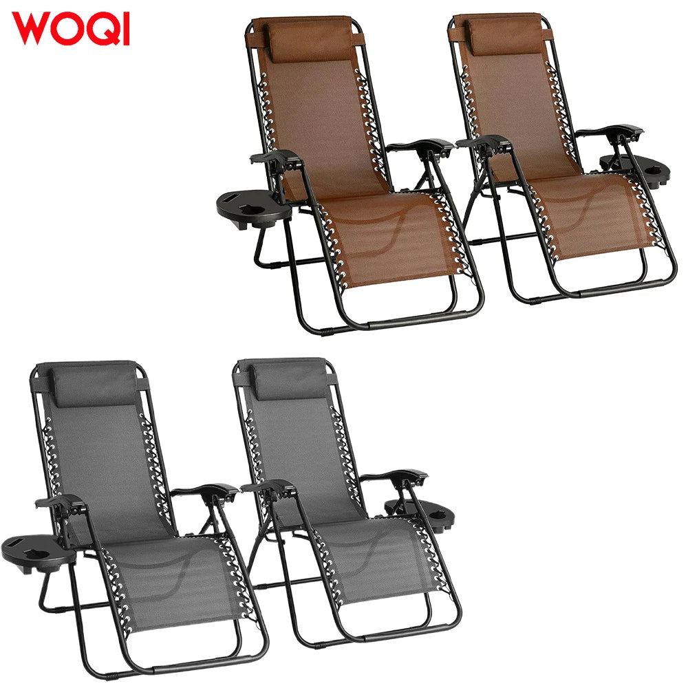 WOQI BenchTeslin Fabric Bed Camping Lounge Chair Garden Folding zero Gravity Relaxation Chair
