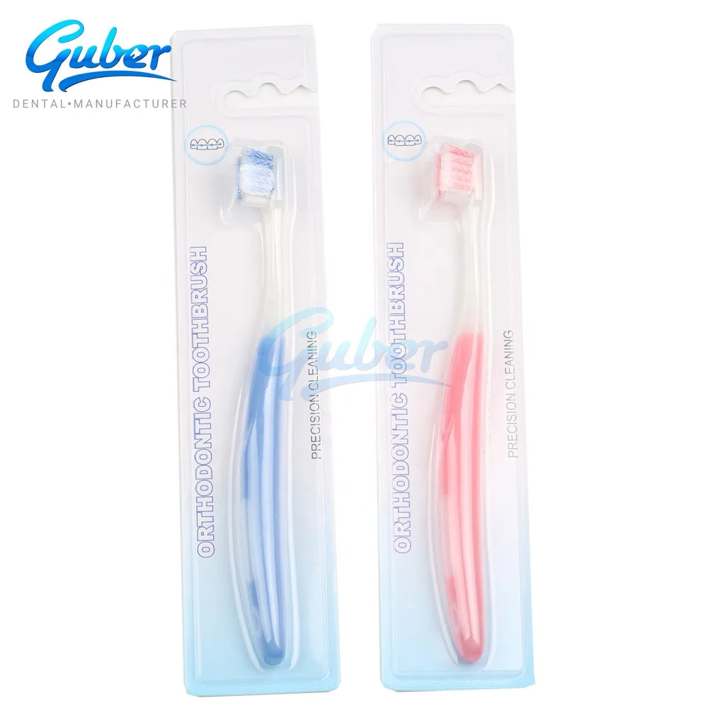 Good Quality Dental Brush Orthodontic Toothbrush 4 Colors U-Type Du Point Adult Toothbrush
