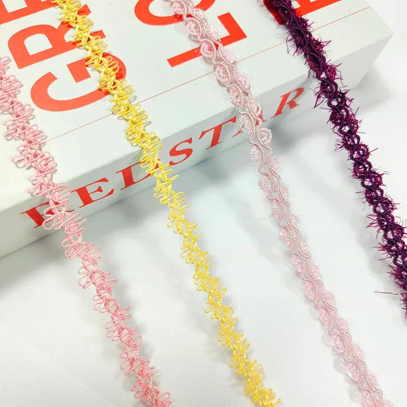 Fashion Embroidery Woven Ribbon for Dress Garment Edging Bag Decoration Accessories Bow Lace Trim
