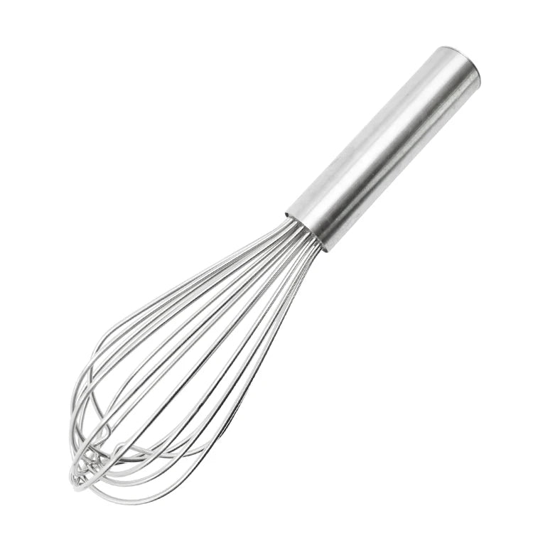 Classic Style Stainless Steel Egg Whisk Manual Whipping Cream & Milk Beater with Hollow Handle Metal Kitchen Accessories