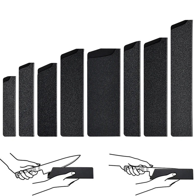 Grandsharp ABS Fleece Knife Edge Cover Universal Knife Sheath Japanese Chef Utility Knives Blade Protector Kitchen Accessories