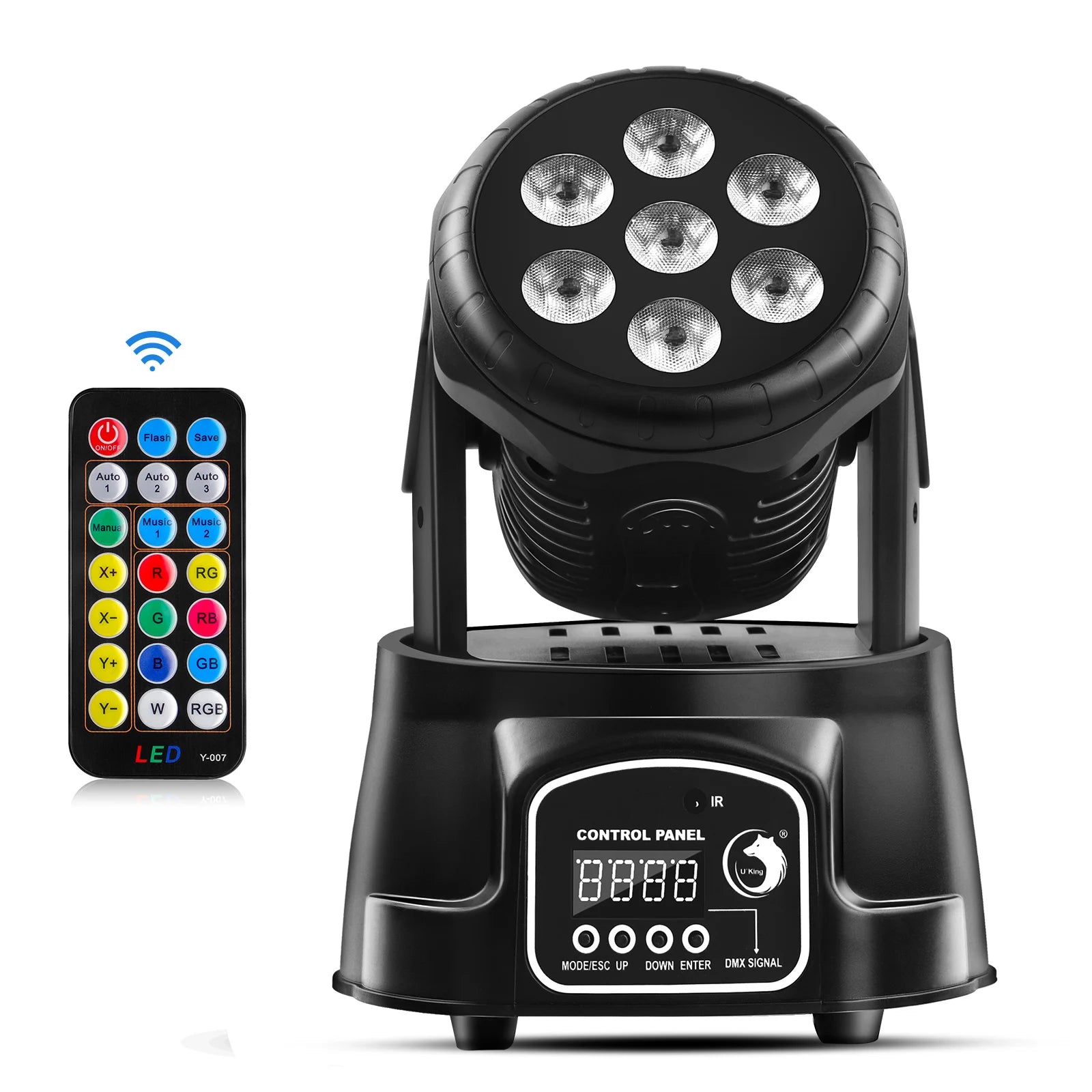 U`King 7*10W RGBW DJ Disco Lighting Effect LED Move Heads Stage Light One-stop Shop Moving Head Beam Lights