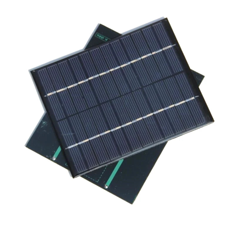 BUHESHUI Mini 2W Solar Panel Battery Charr System 12V Polycrystalline Silicon Cell Module PERC and HJT Type 136*110MM