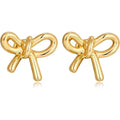 Best Sale Many Style Bowknot Tie Stud Earrings Delicate Shiny Ribbon Bow Earrings for Girls Women to My Dauther