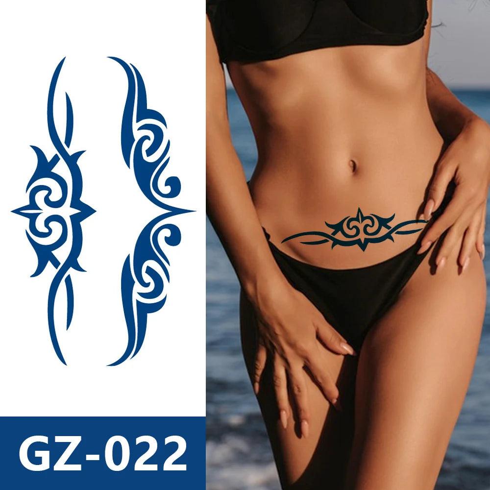 Semi-permanent Temporary Non-toxic Tribal Tattoo Sticker with Customized Designs and 5000+ Styles for Men