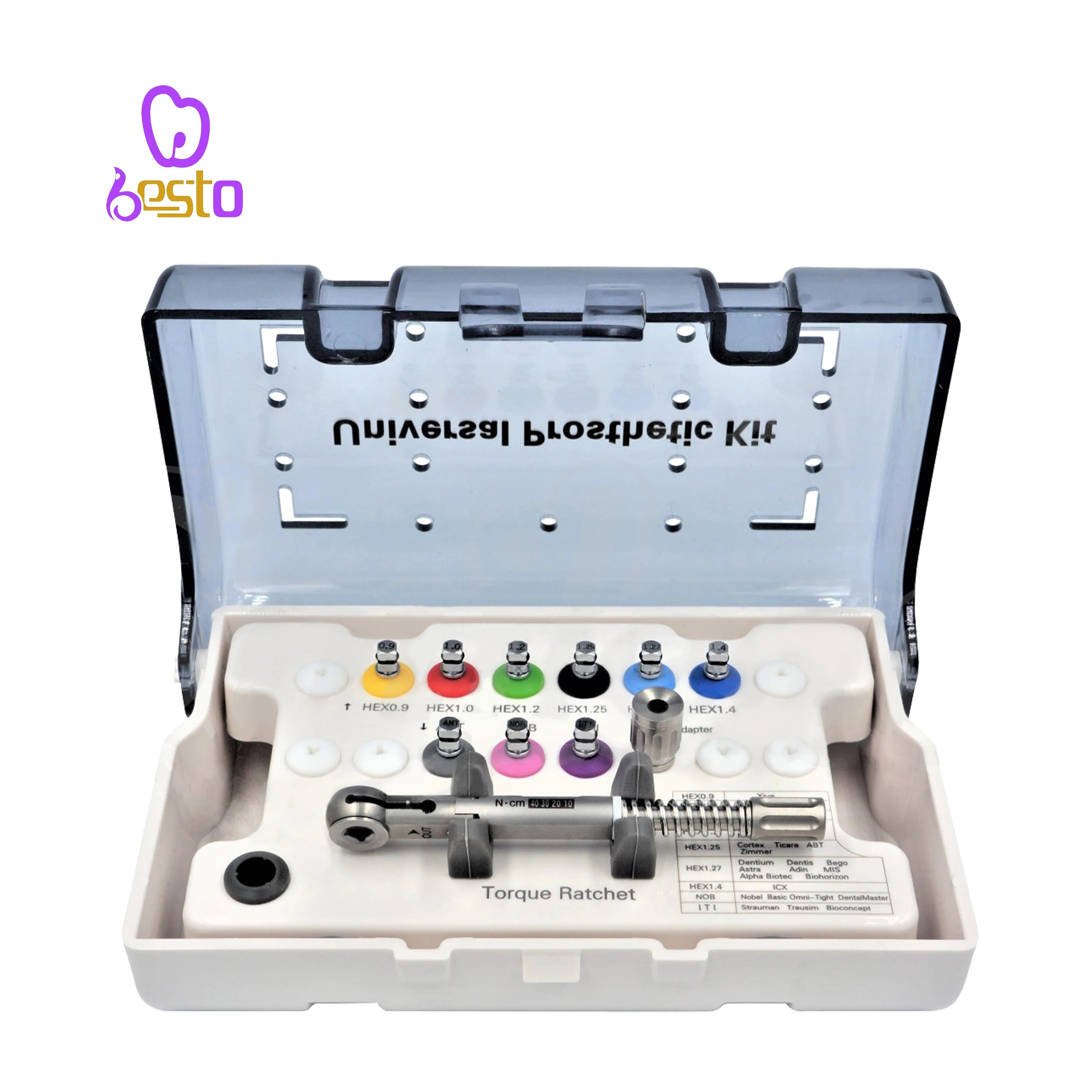 Dental Implant Torque Wrench Screwdriver Prosthetic Kit Stainless Steel Ratchet Repair Tools