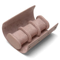 Wholesale Cross Grain Leather Watch Box 3 Slots for Men Wedding Gift Beige Travel Watch Roll Organizer