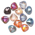 Zhubi 20MM Scallop Shaped Glass Beads for Earring Pendants Multiple Colors Shell Shape Crystal Beads for Jewelry Making