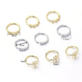 Dainty Metal Body Piercing Jewelry African Nose Cuff Circular Flower Zircon Nose Ring Stud for Women