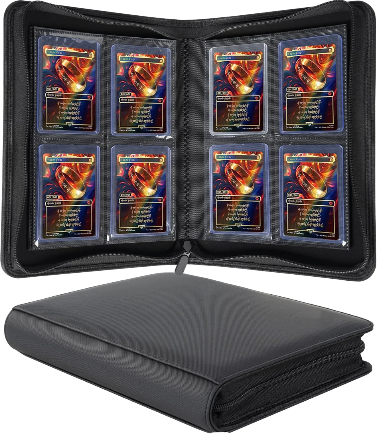 Junmei Toploader 112 Photo Album Card Binder 4-Pocket PU Leather Trading Card Holder
