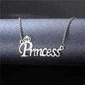 Stainless Steel Letter Clavicle Chain Popular Princess Letter Pendant Necklace Jewelry for Girl